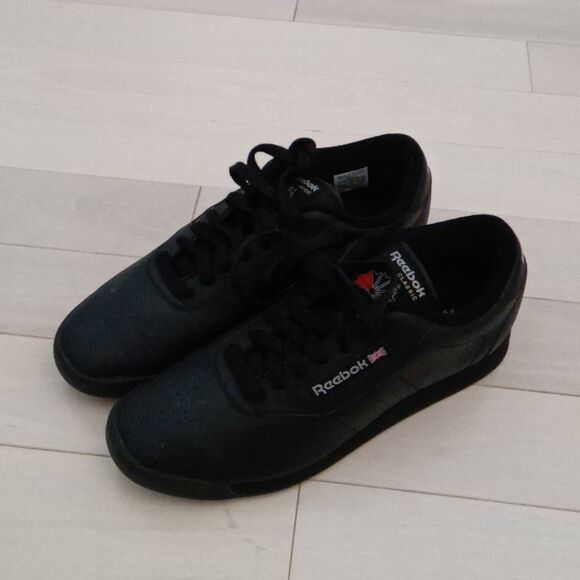 Reebok Women's Classic Princess Aerobics Low-Cut Sneakers Shoe, Black Size 9 - Picture 3 of 7